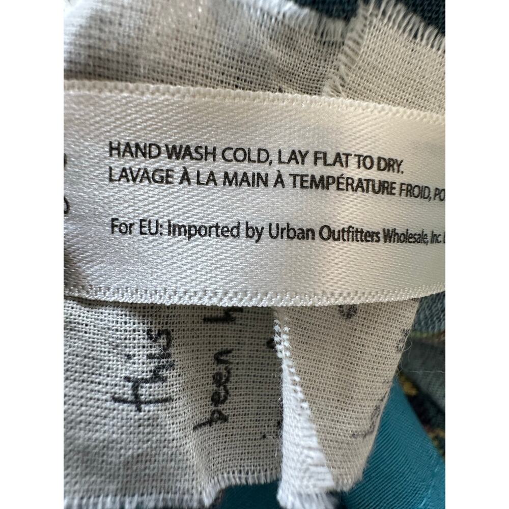 Free People Gabrielle Blue Plaid Ruffle Hem Maxi Skirt NWT Size L Boho - Picture 10 of 15